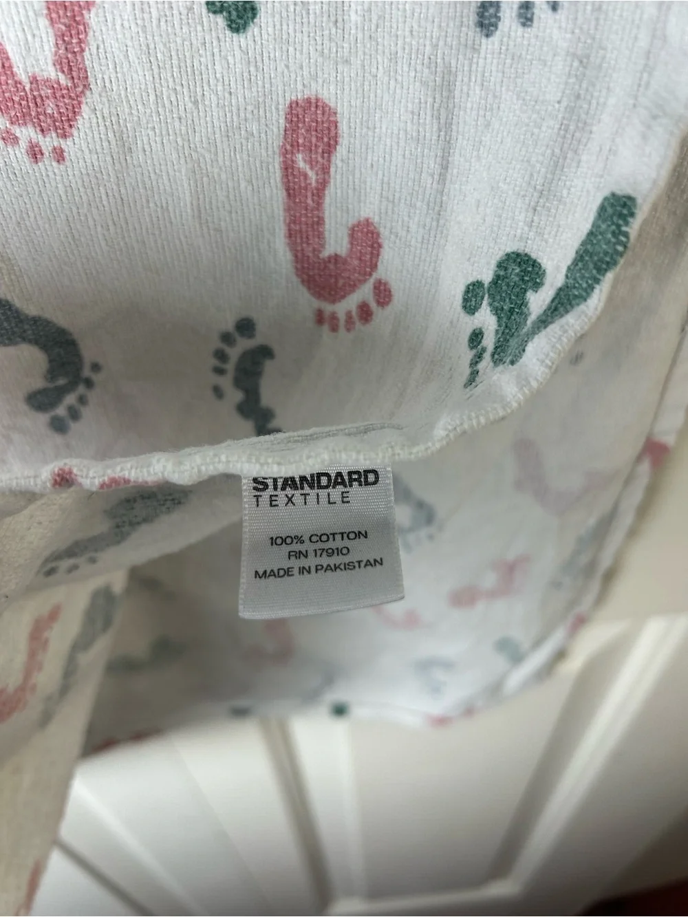 Standard Textile Footprints Hospital Baby Receiving Blanket Flannel Pink Blue